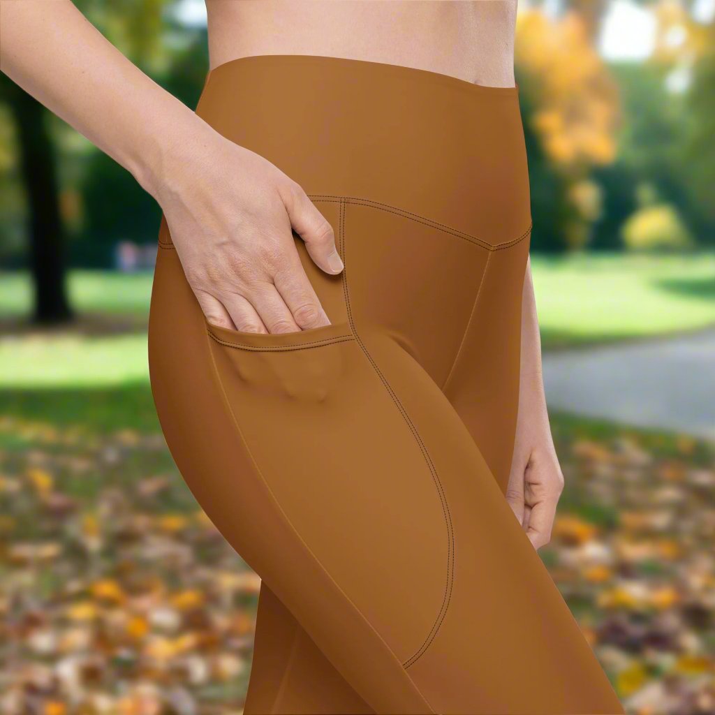 Jewel Tone Leggings with Pockets