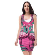  Pink Flamingo Fitted Sleevless Dress