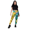 Mermaid Leggings green , yellow and bluewith pockets