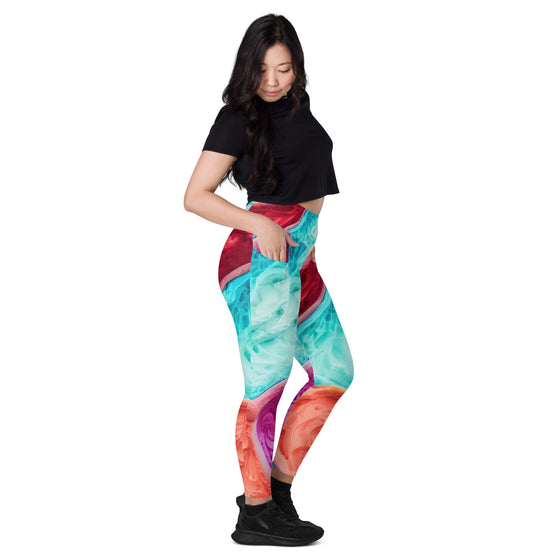 Watercolors Leggings with pockets