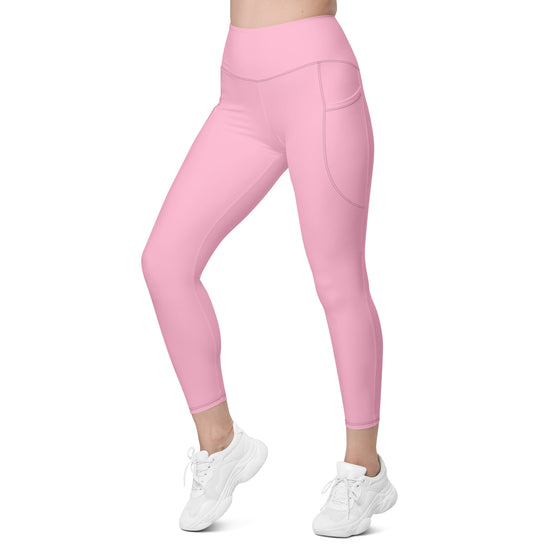 Candy Cotton Pink Leggings with pockets