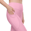 Candy Cotton Pink Leggings with pockets