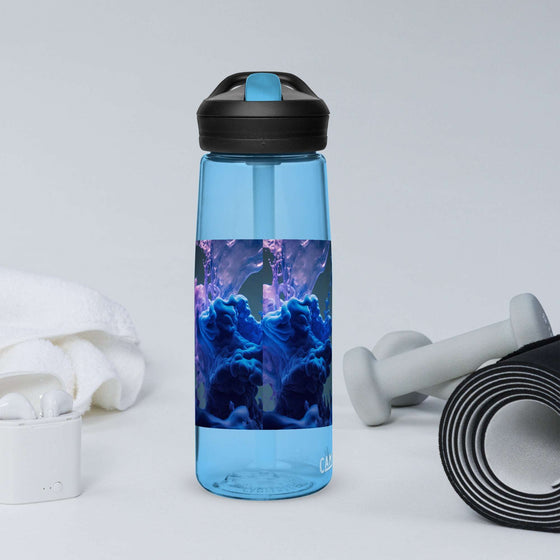 Purple Blue Cloud Sports water bottle