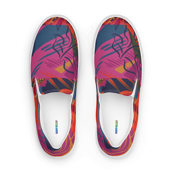 Tropical Magenta slip-on canvas shoes