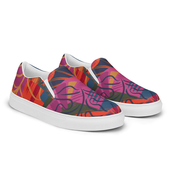 Tropical Magenta slip-on canvas shoes