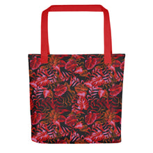 Amazon Leaf Red & Black Tote Bag