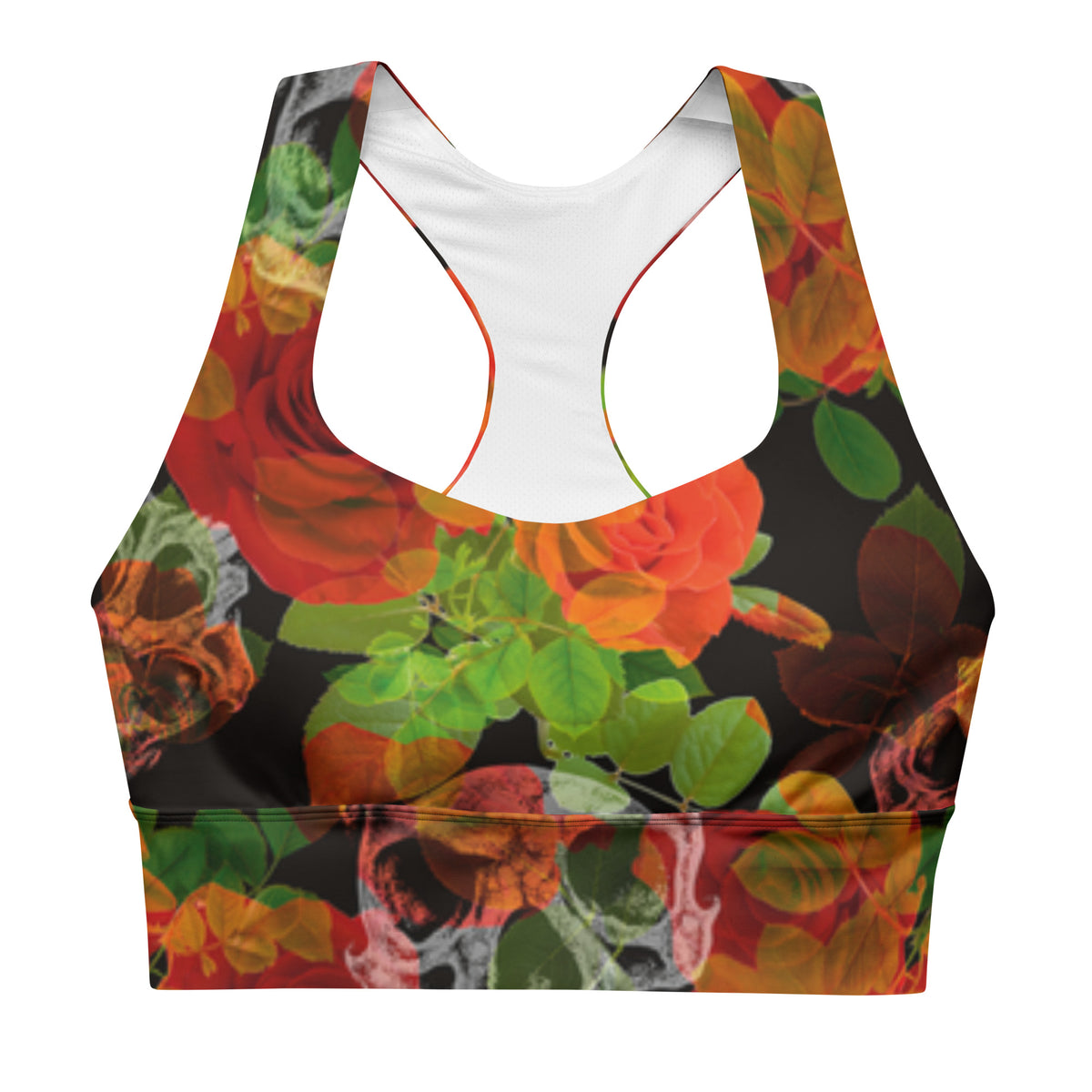 longline racerback sports bra for fall