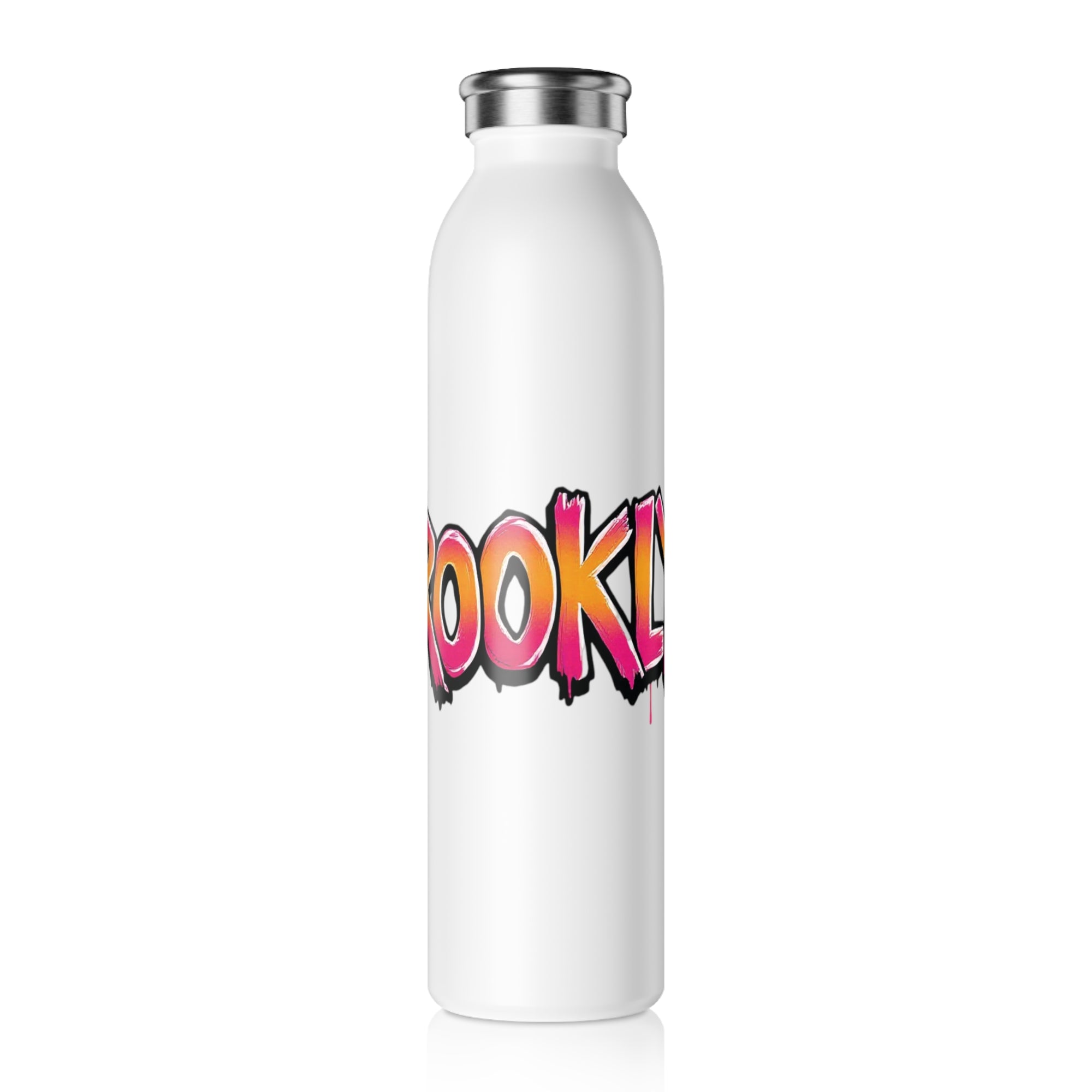 Grafitti Slim Water Bottle - Brooklyn Pink/Orange Design