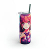 Anime Girl with Hearts Valentine Tumbler