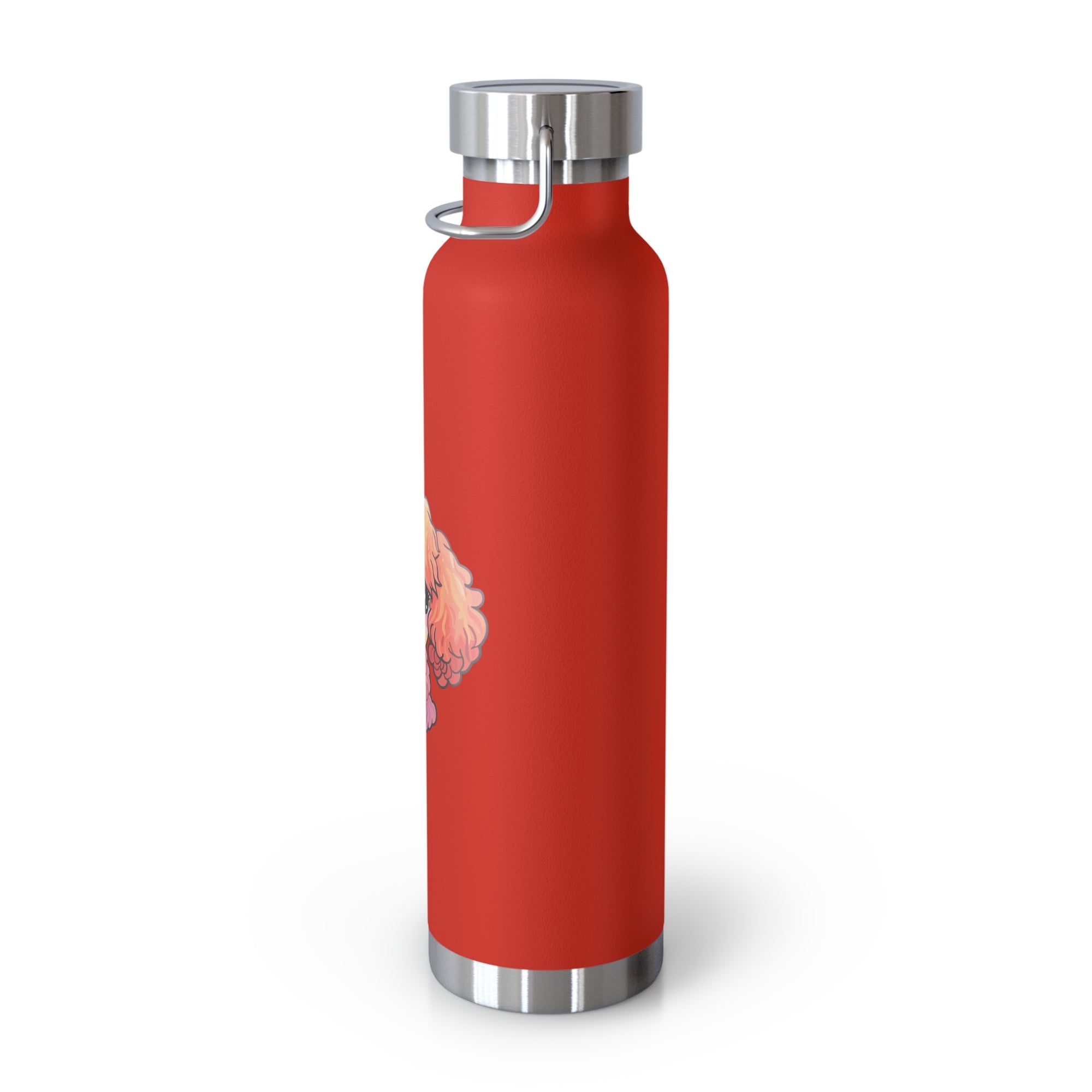 Red Bruno Poodle Copper Vacuum Insulated Bottle, 22oz