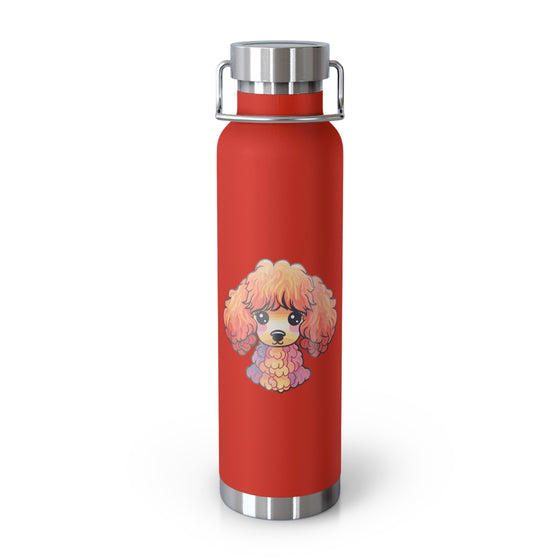 Red Bruno Poodle Copper Vacuum Insulated Bottle, 22oz