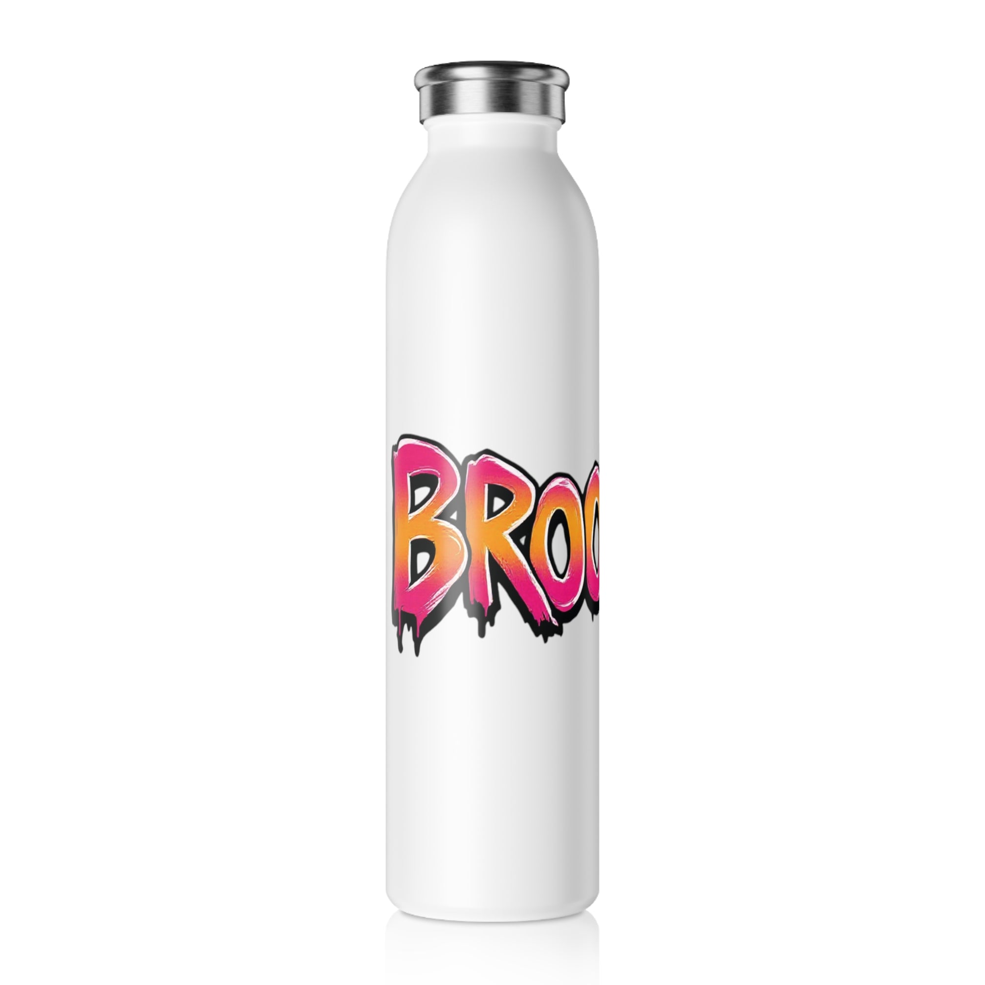 Grafitti Slim Water Bottle - Brooklyn Pink/Orange Design