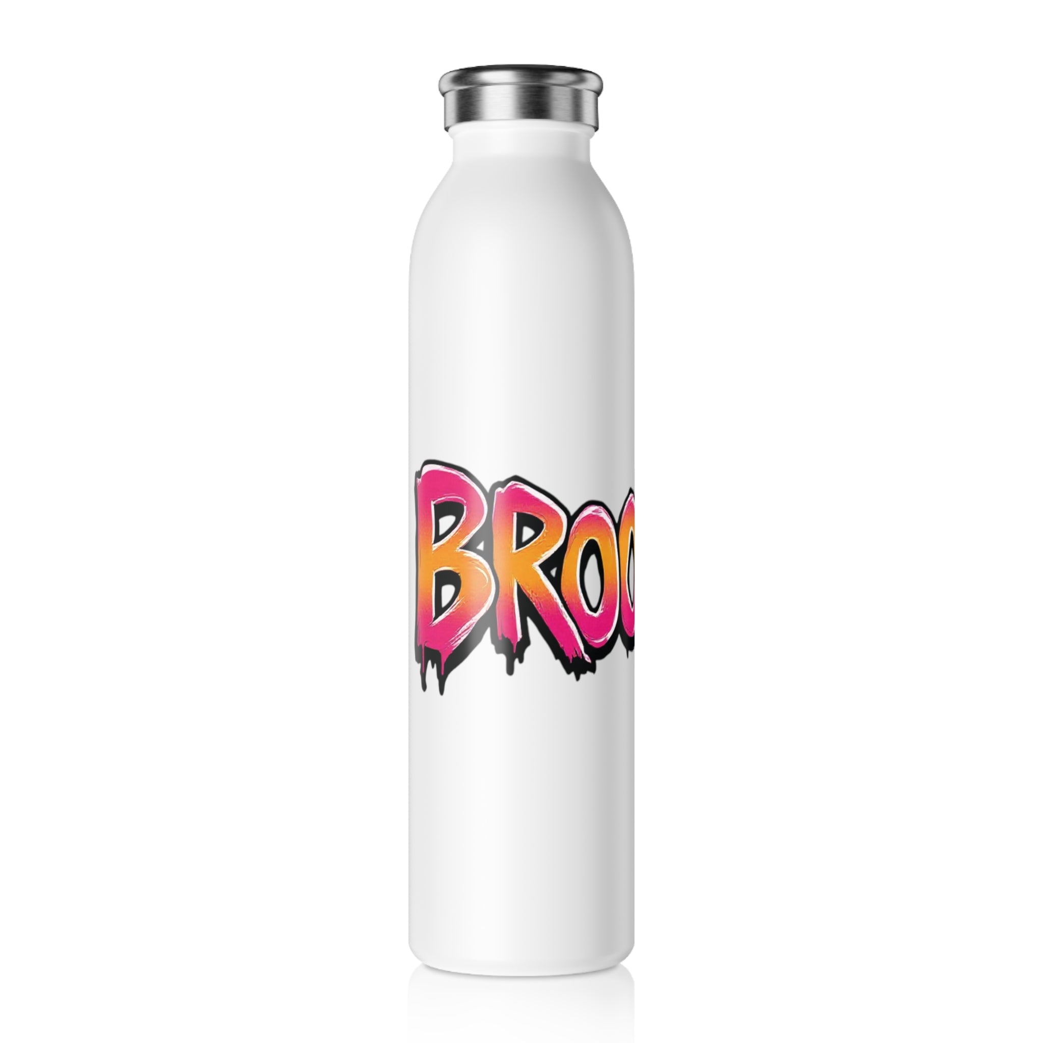 Grafitti Slim Water Bottle - Brooklyn Pink/Orange Design