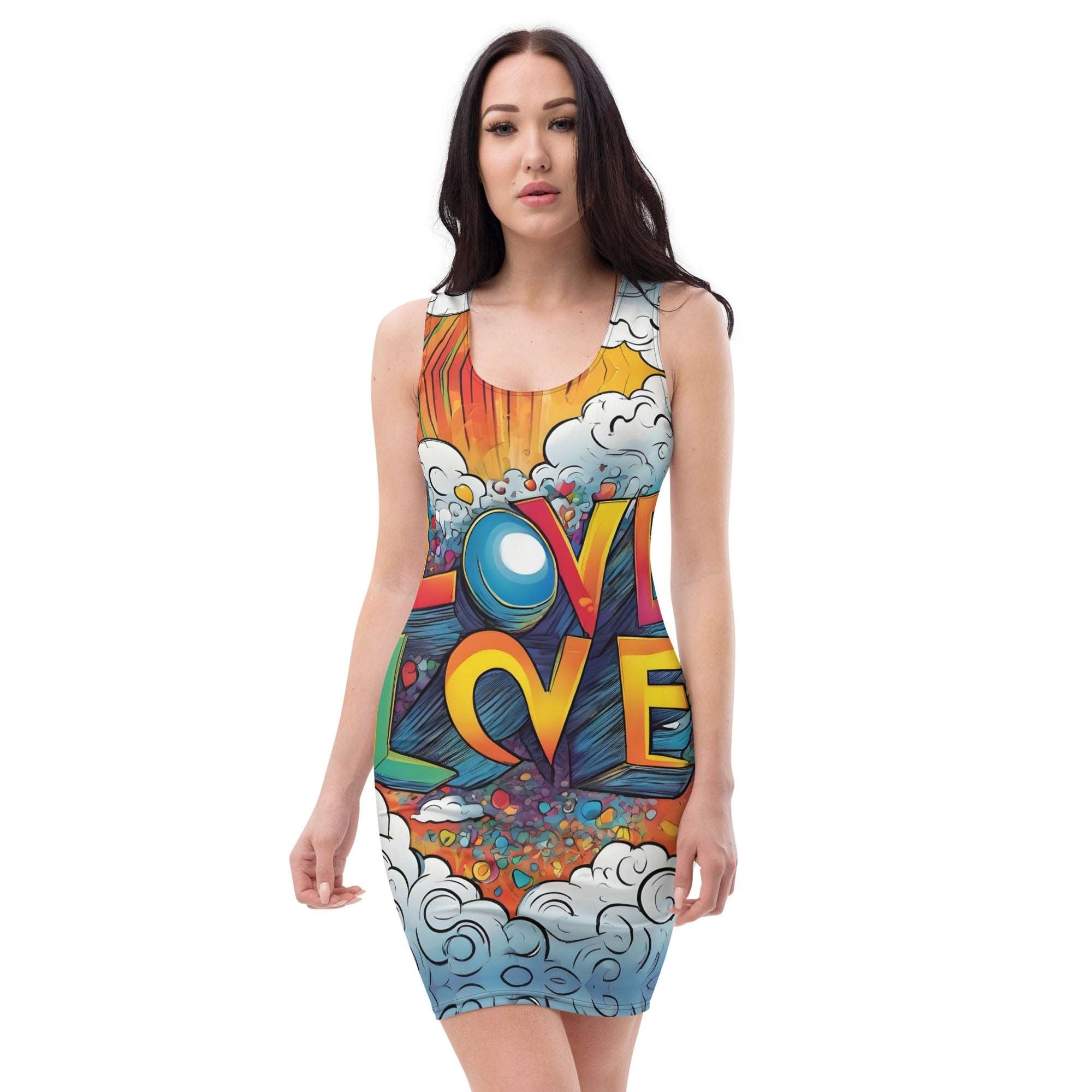 Love Grafitti Fitted Sleevless Dress