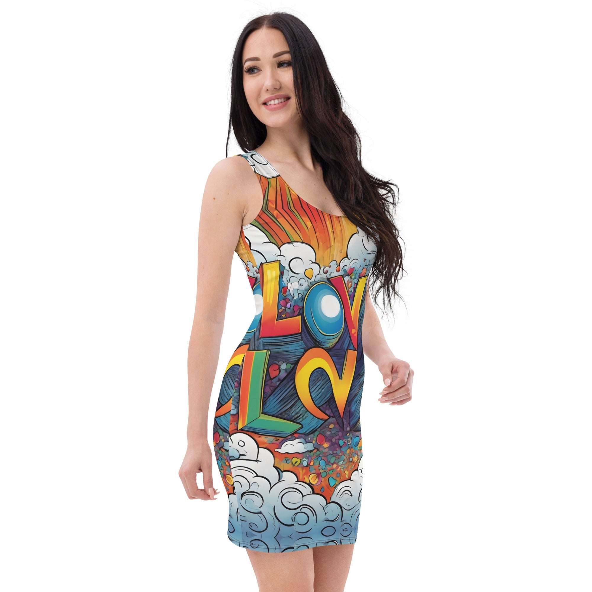 Love Grafitti Fitted Sleevless Dress