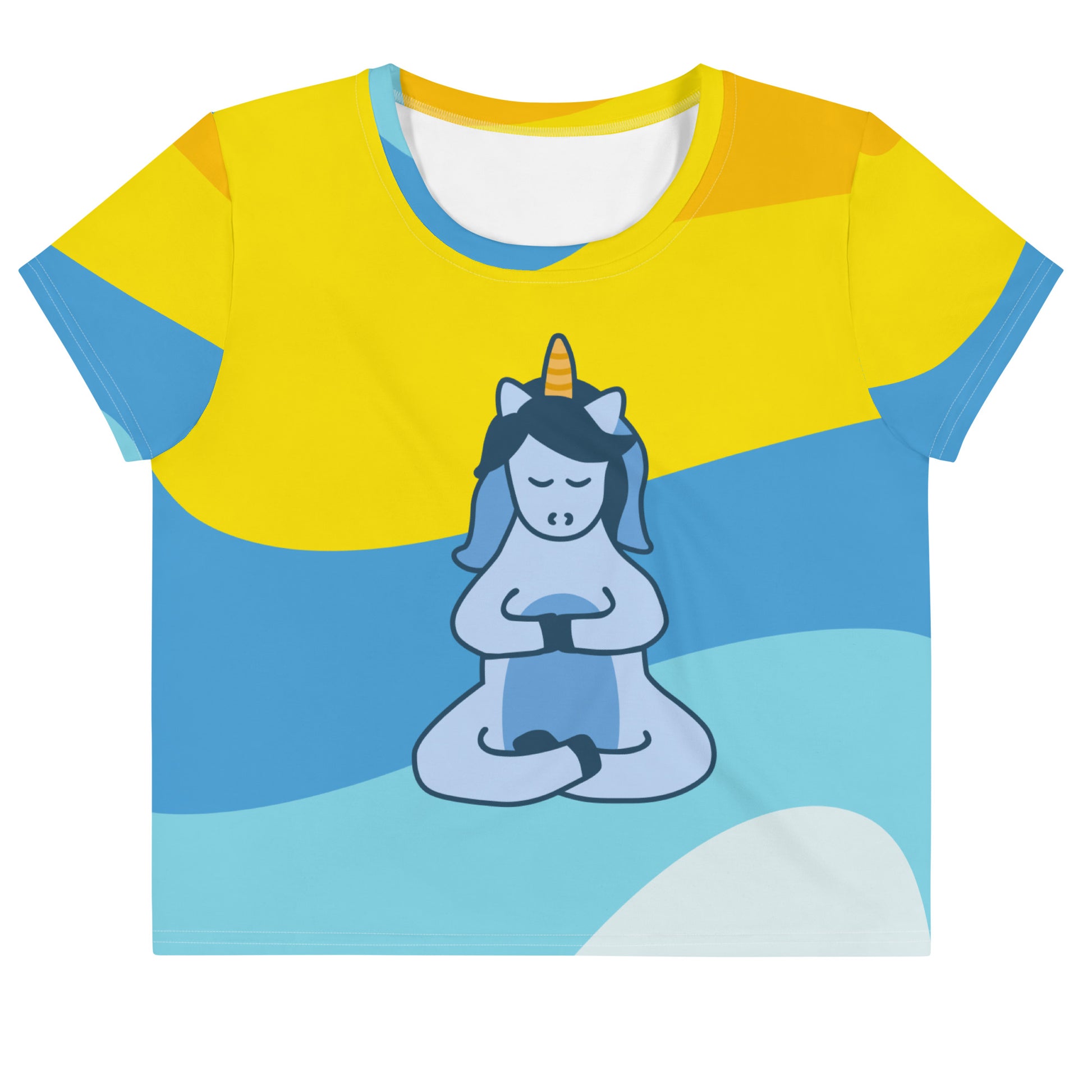 Namaste Unicorn Crop Tee
