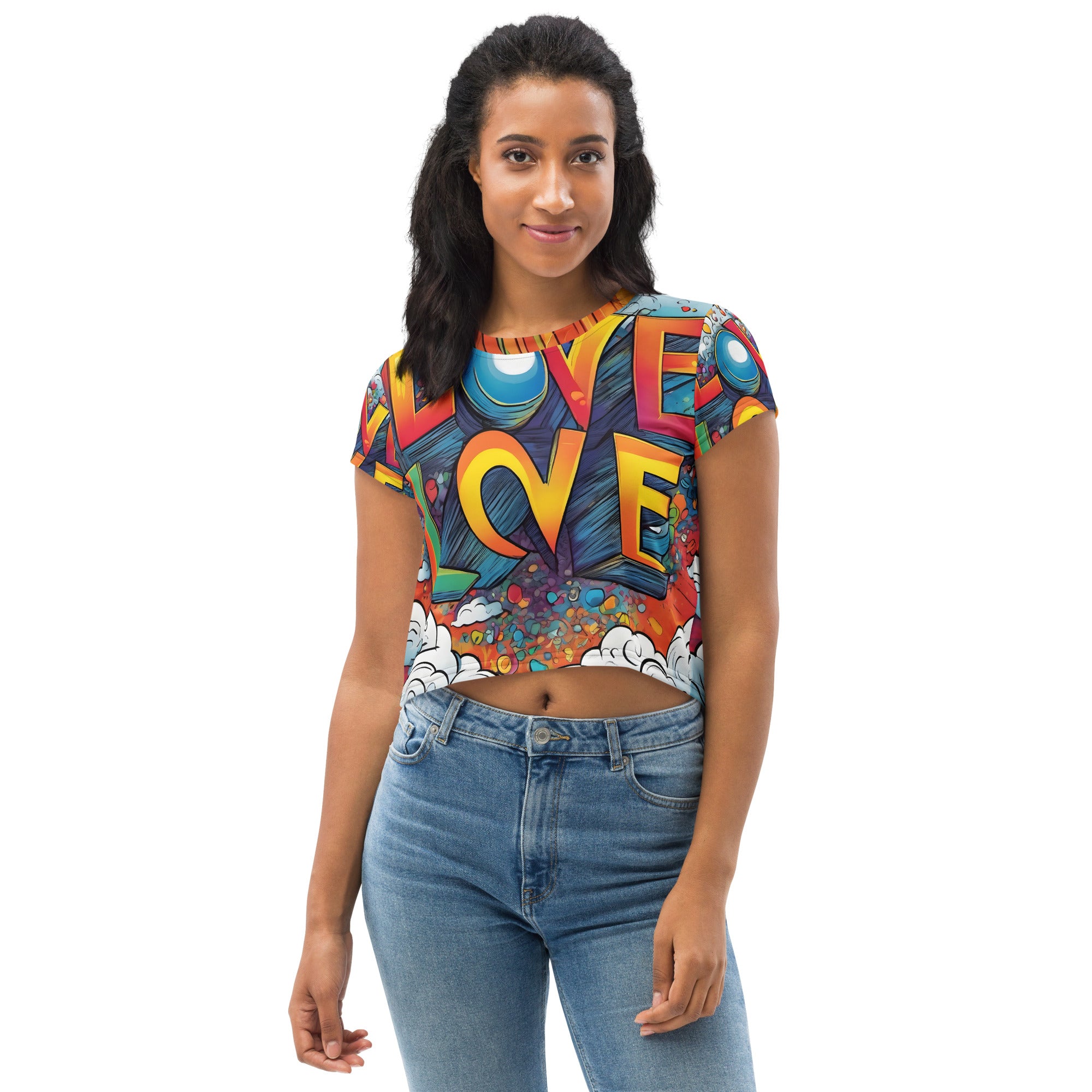 Love Grafitti Crop Tee