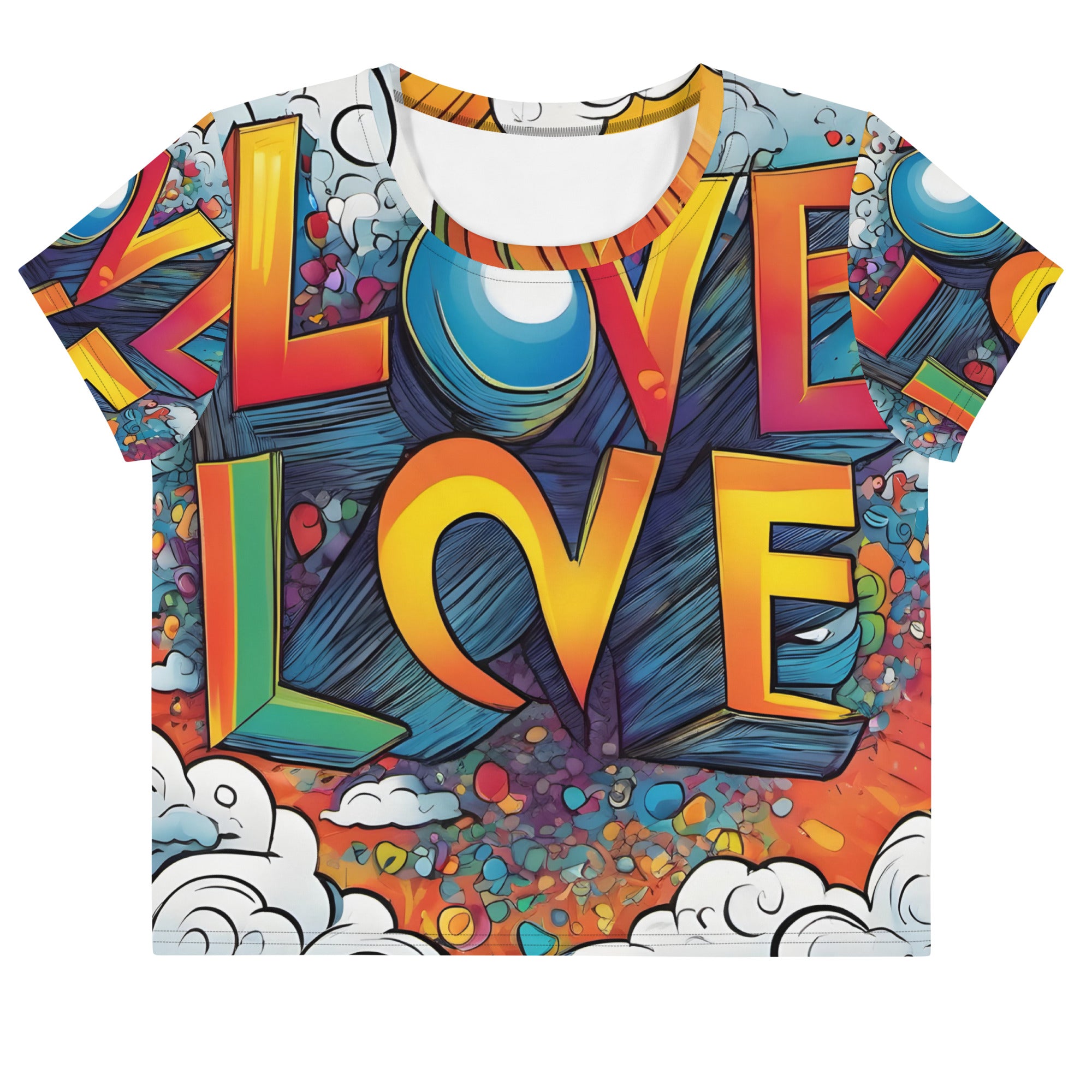 Love Grafitti Crop Tee