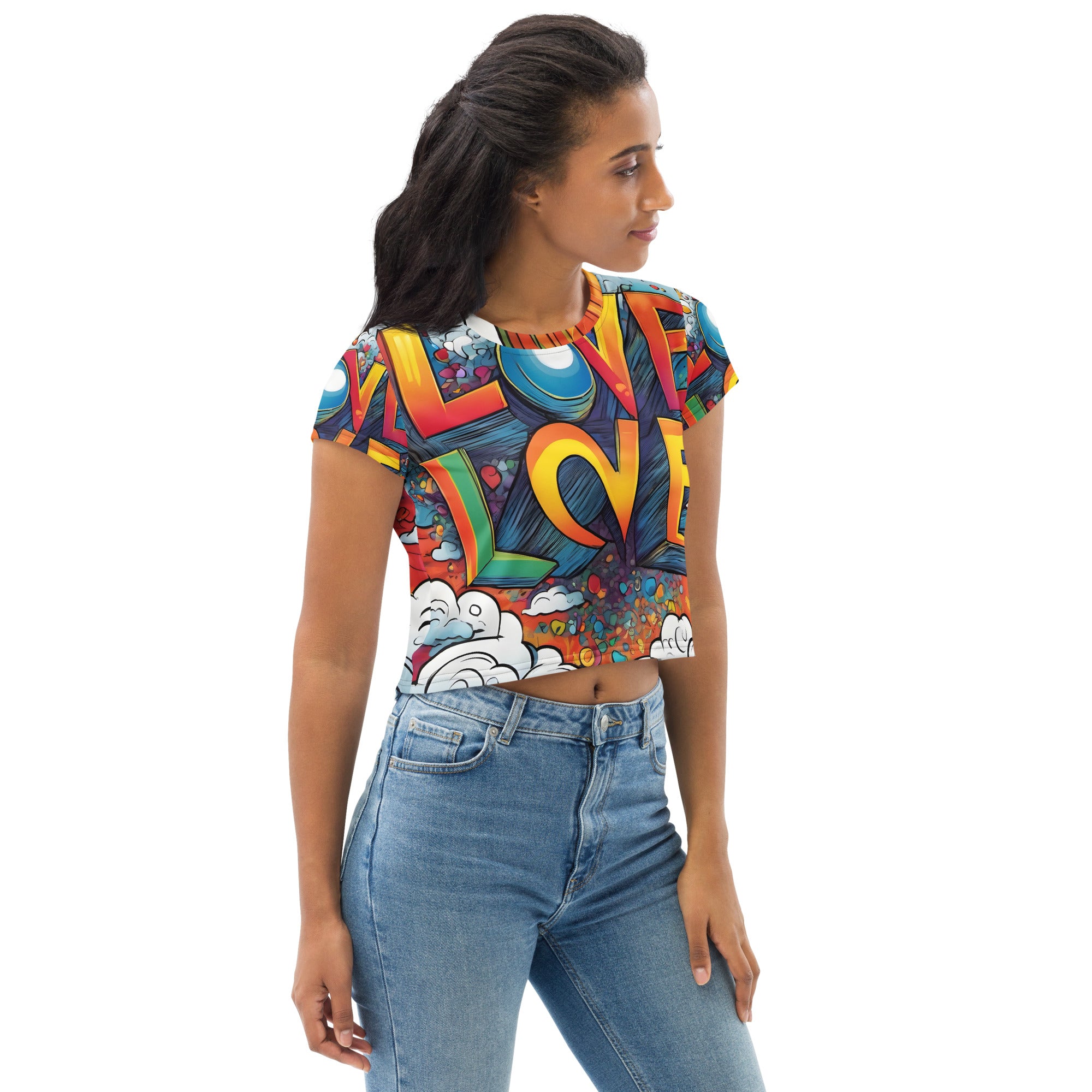 Love Grafitti Crop Tee