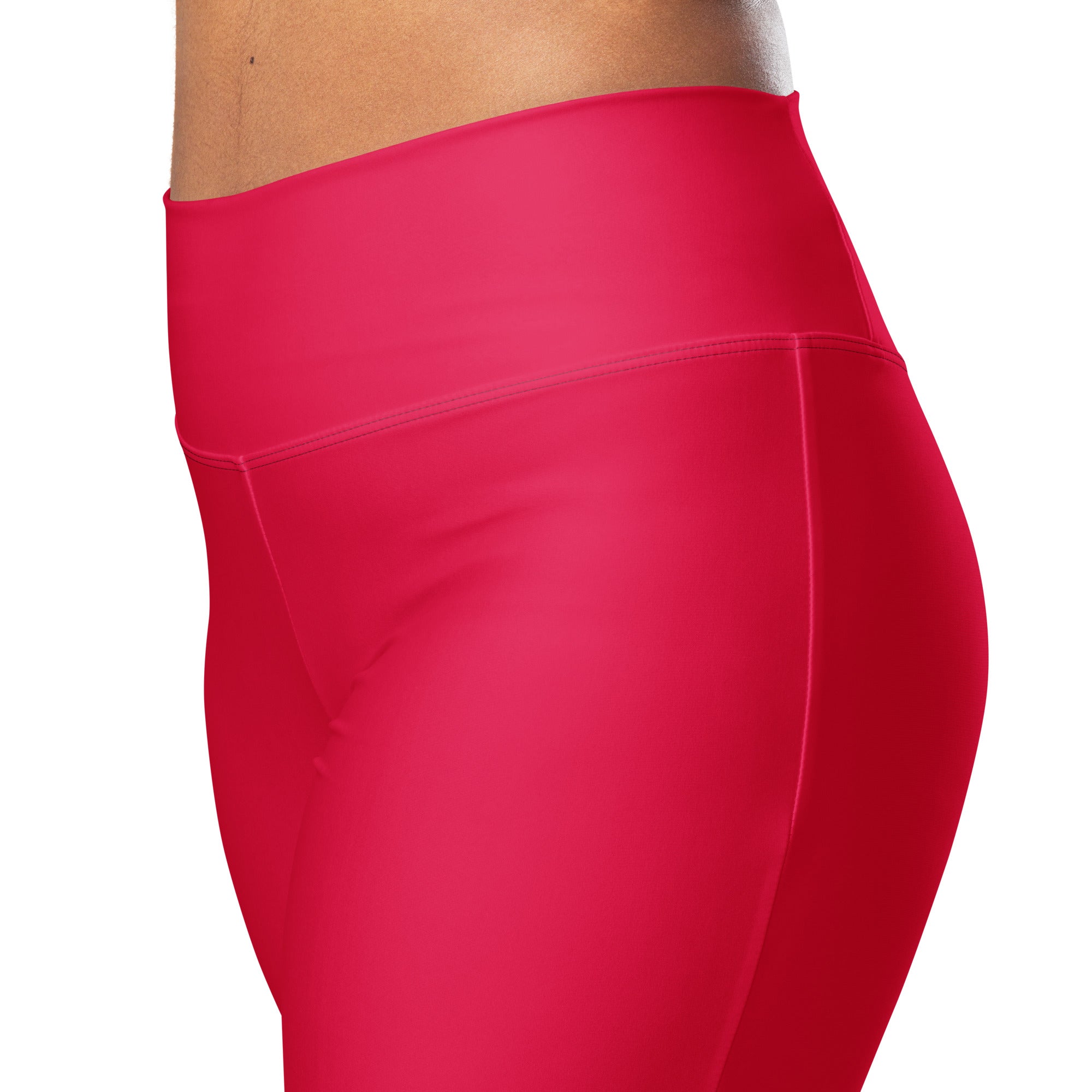 Red Flare leggings with high waist band