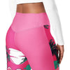 Pink Flamingo Flare leggings inside pocket