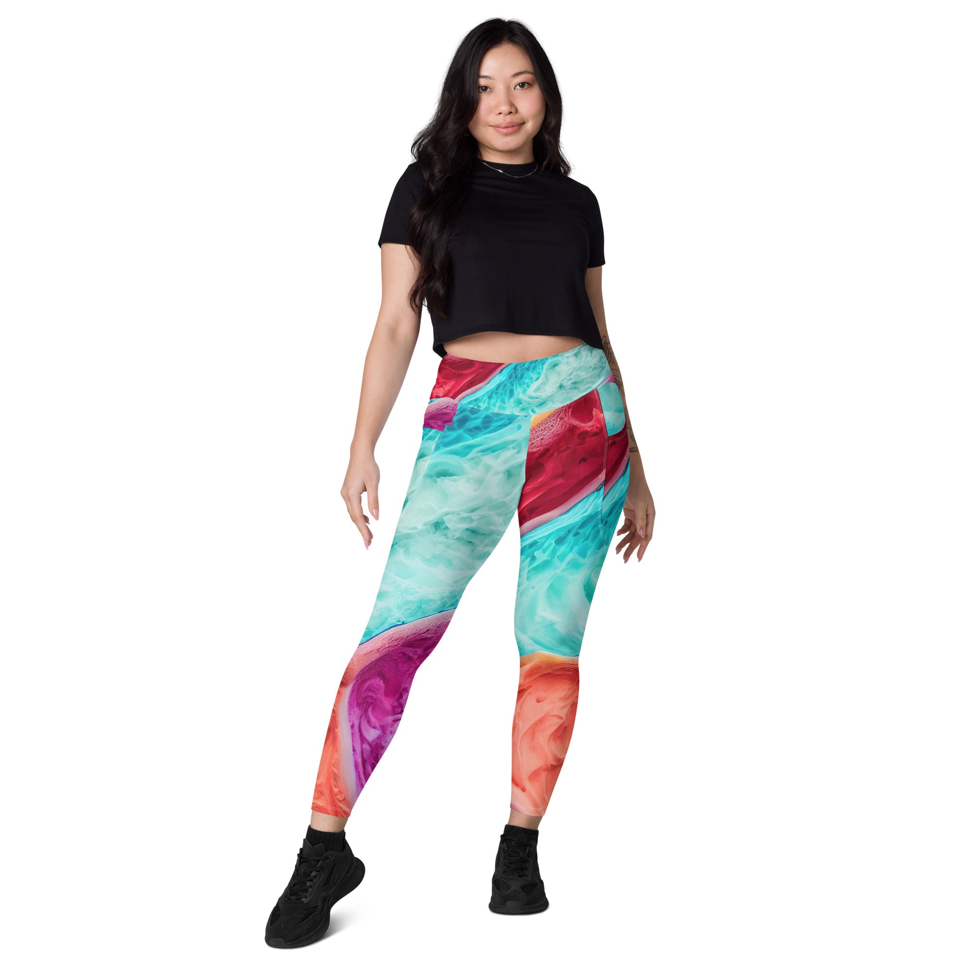 Watercolors Leggings with pockets