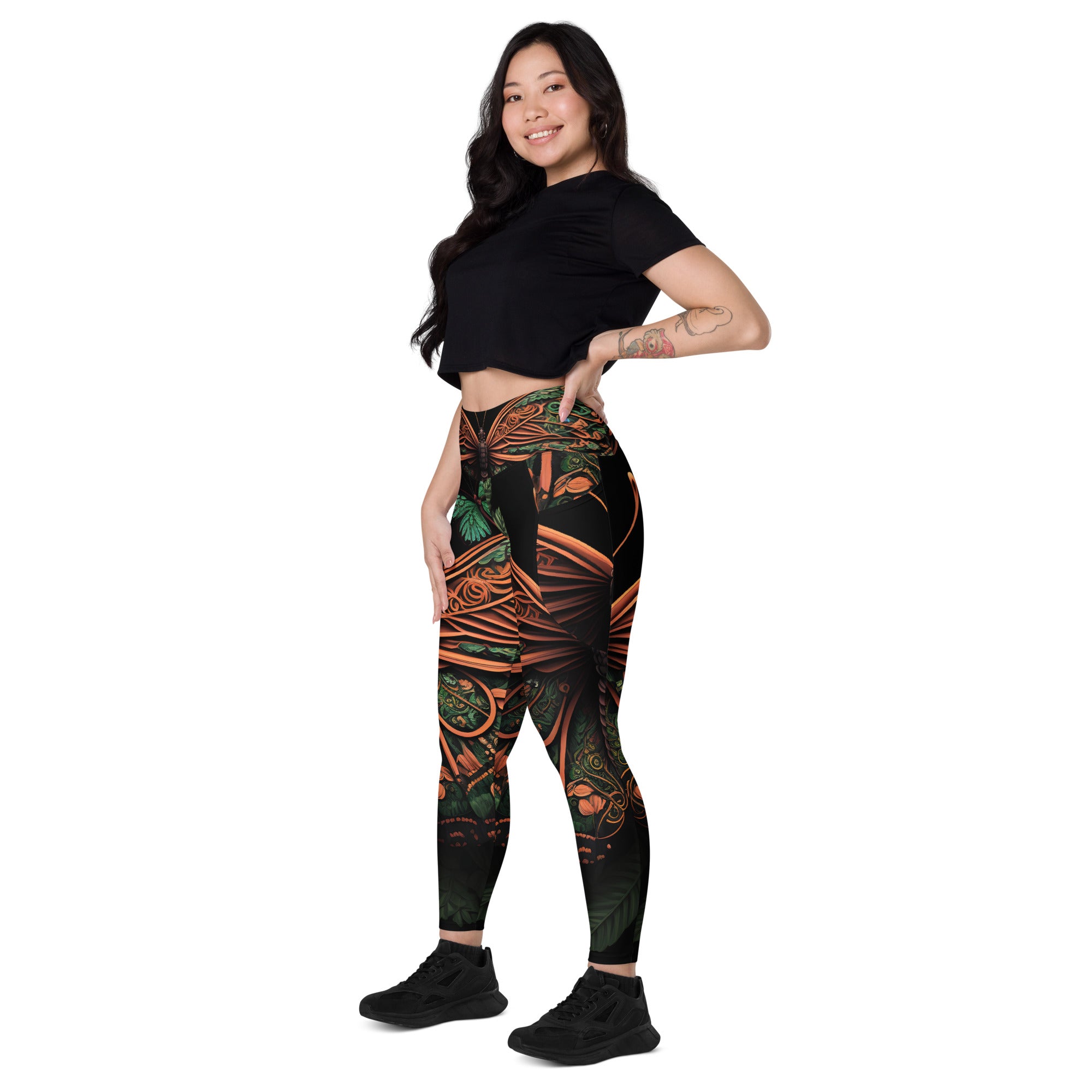 Halloween Butterfly Leggings with pockets