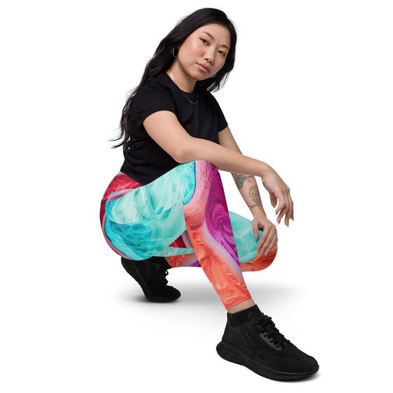 Watercolors Leggings with pockets