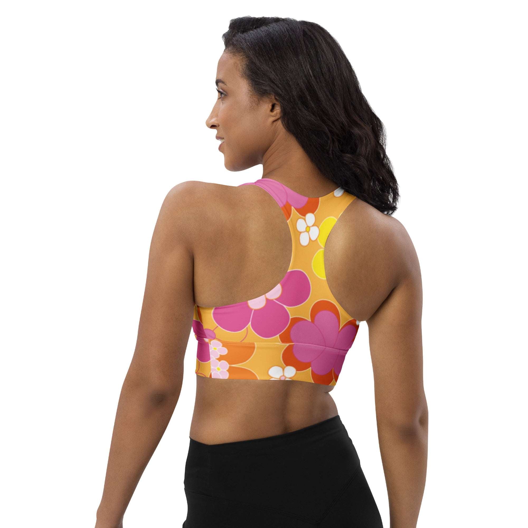 Flower Power Racerback Sports Bra