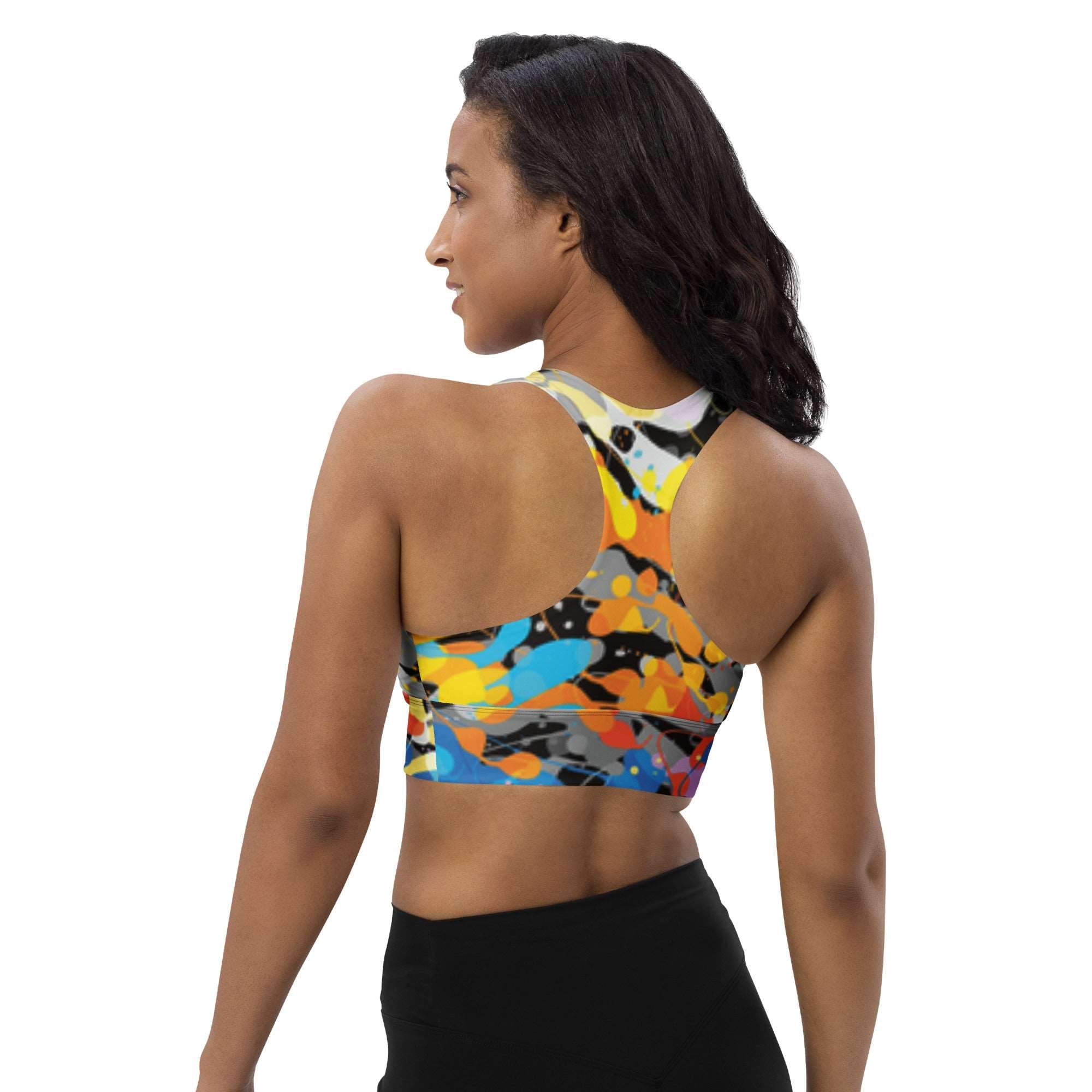 Paint Splash Racerback Sports Bra