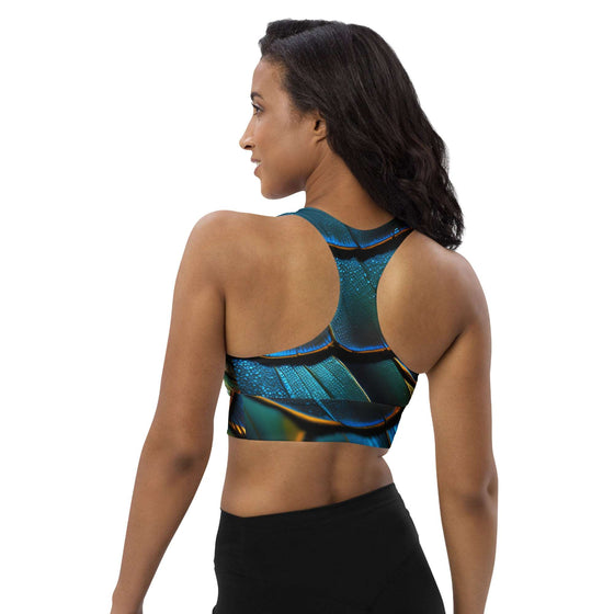 Butterfly Wing Racerback Sports Bra