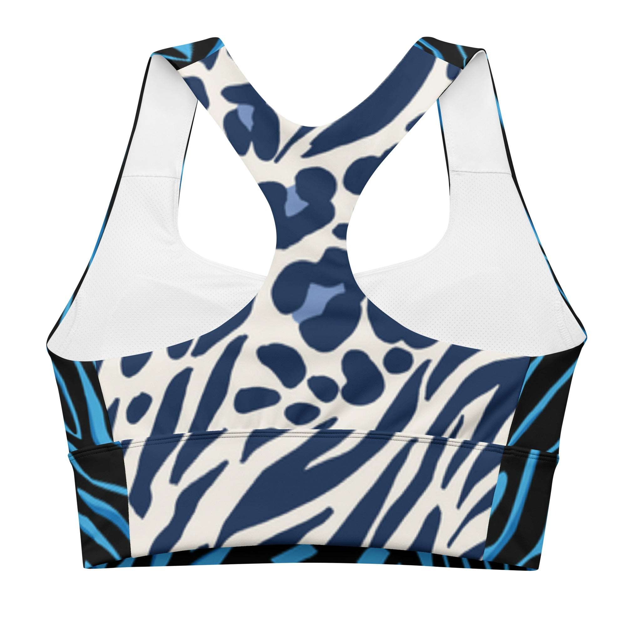Electric Zebra/Cheetah Racerback Sports Bra