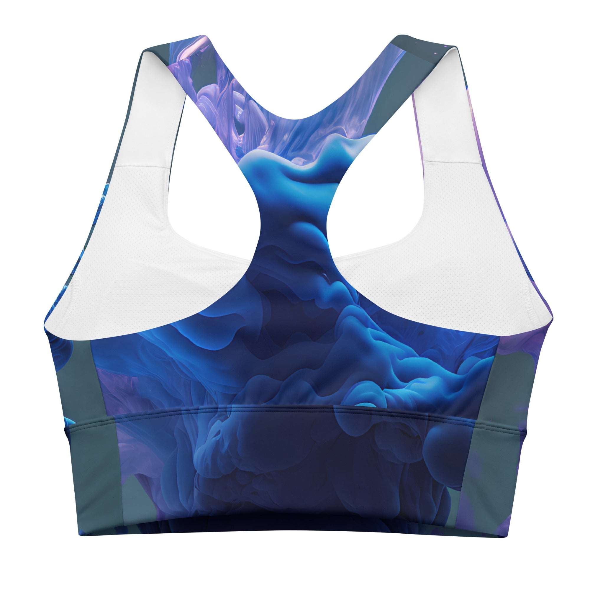 Purple Blue Cloud Racerback Sports Bra