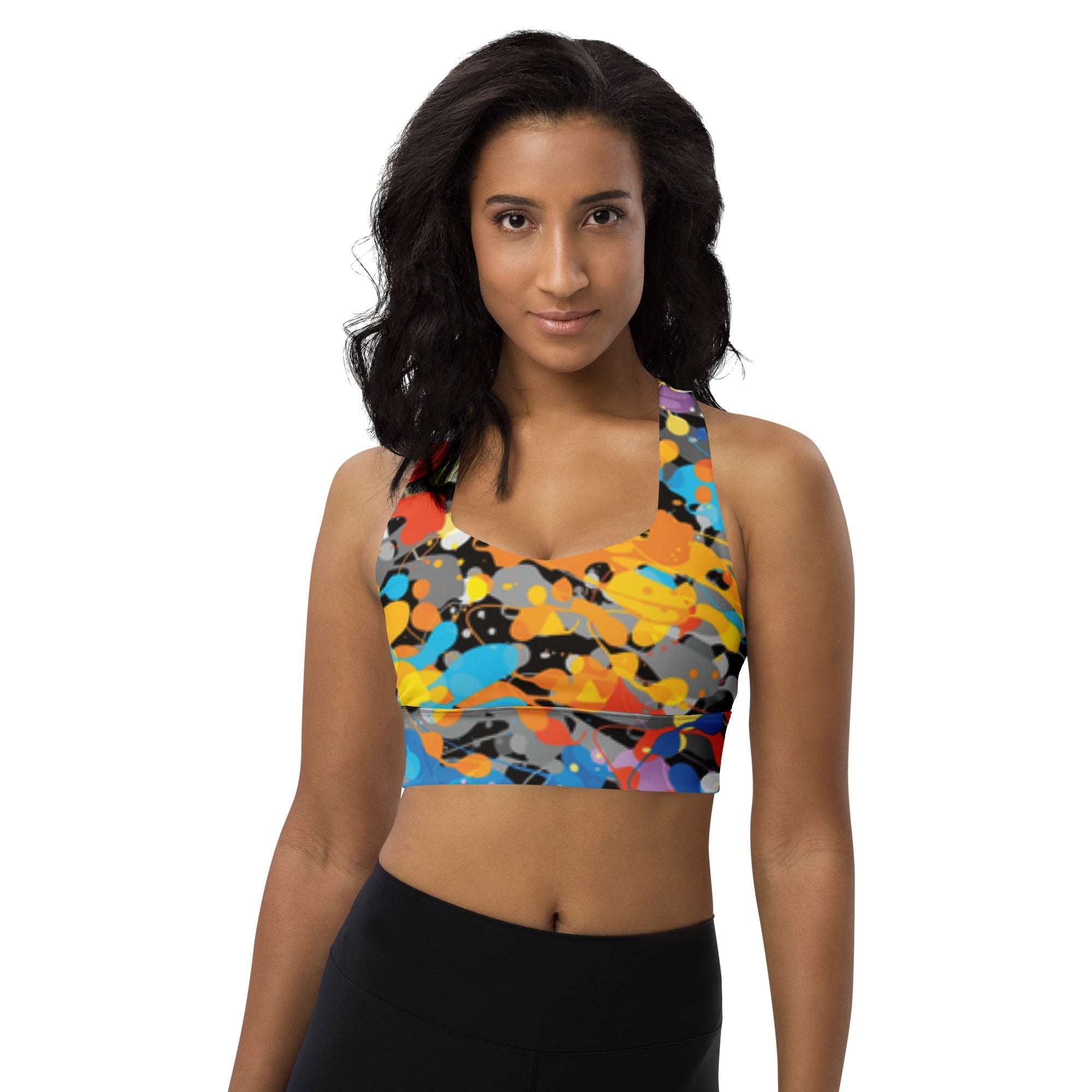 Paint Splash Racerback Sports Bra