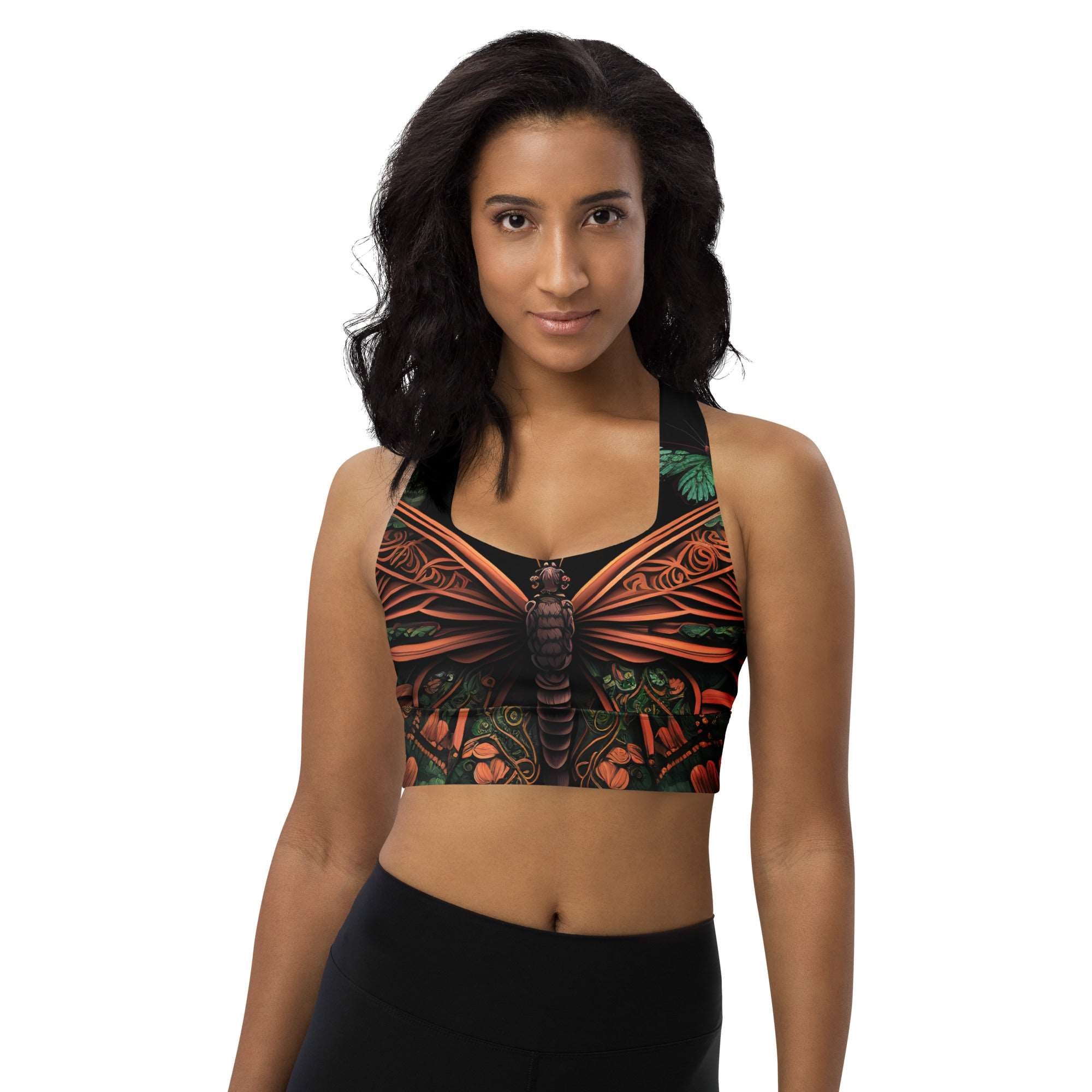 Butterfly Racerback Sports Bra