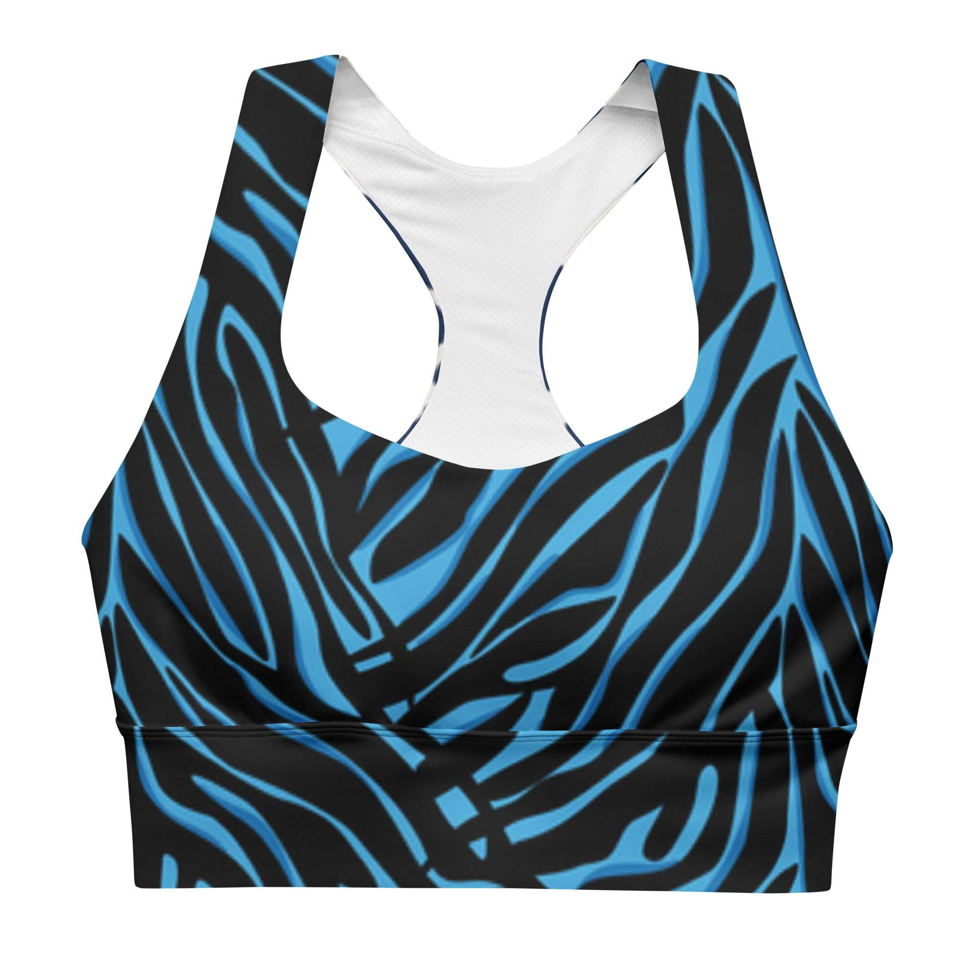 Electric Zebra/Cheetah Racerback Sports Bra