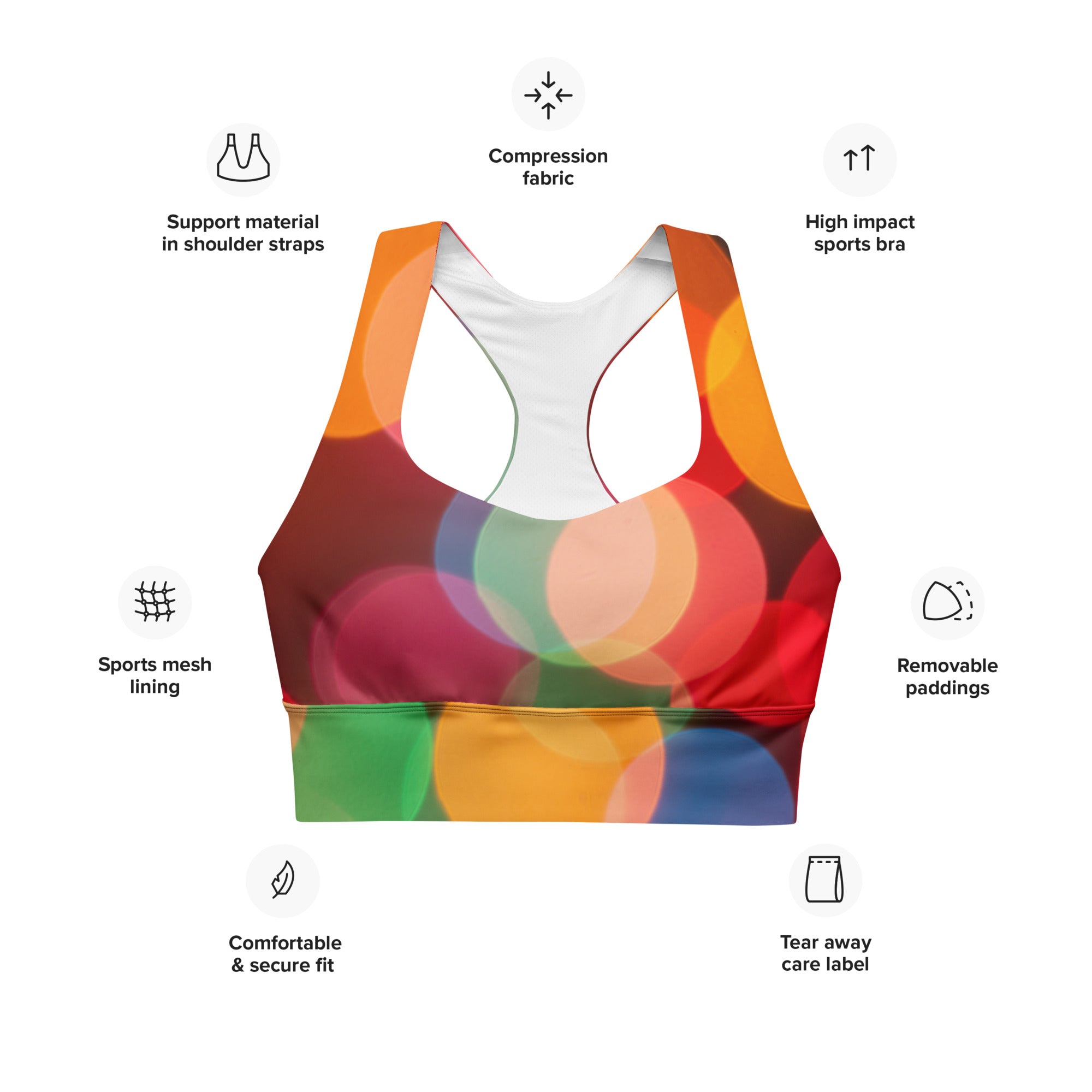 Circles Racerback Sports Bra