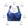 Purple Blue Cloud Racerback Sports Bra