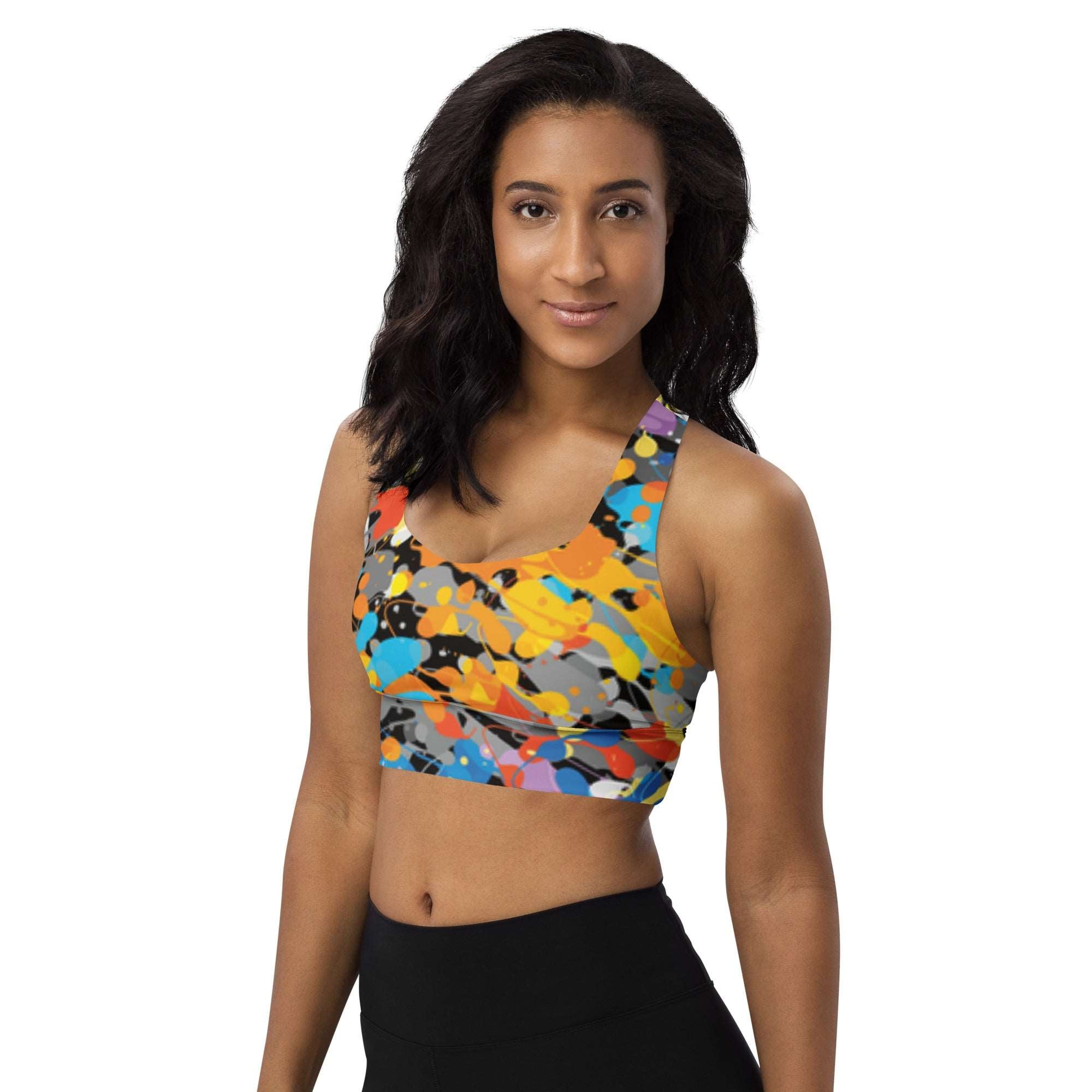 Paint Splash Racerback Sports Bra