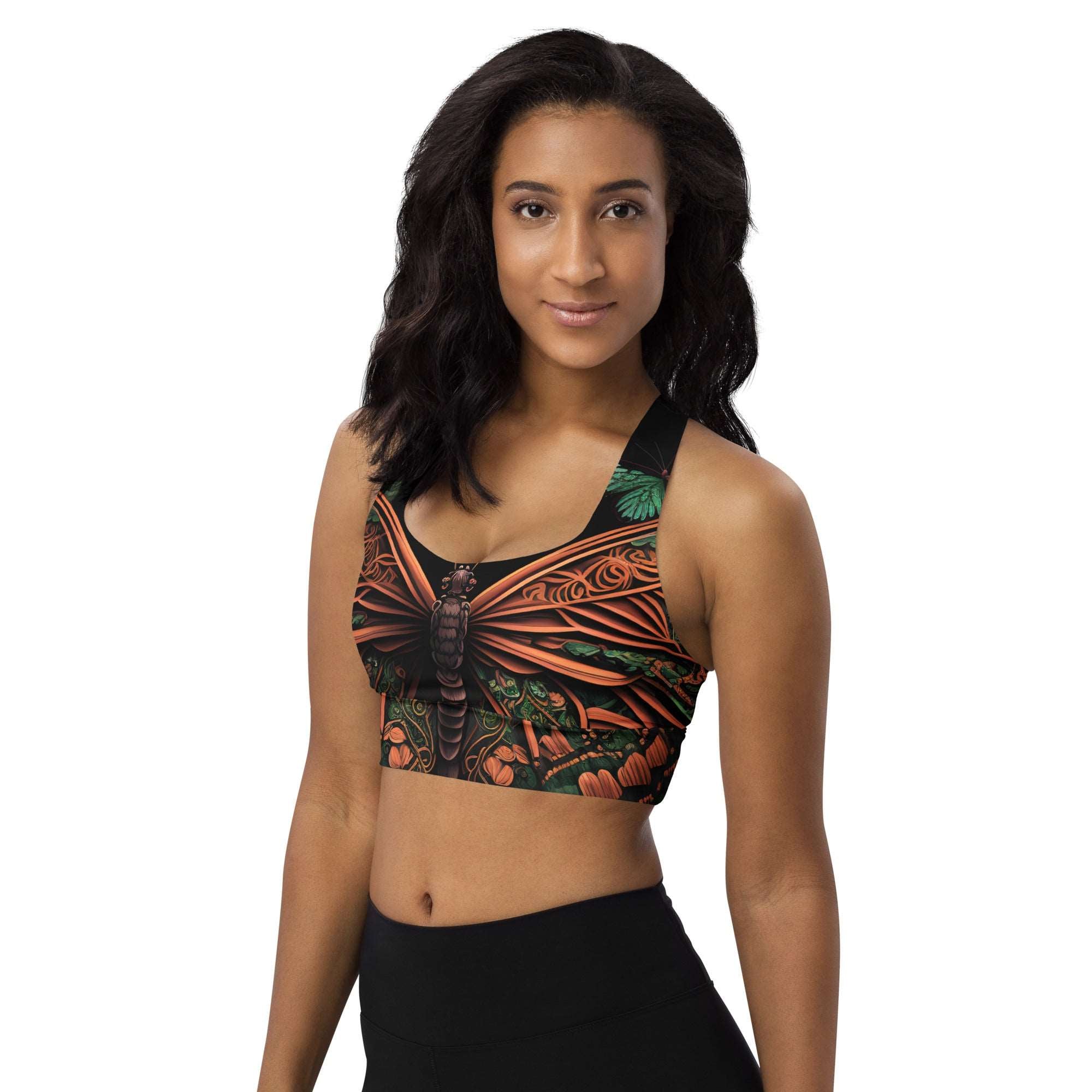 Butterfly Racerback Sports Bra