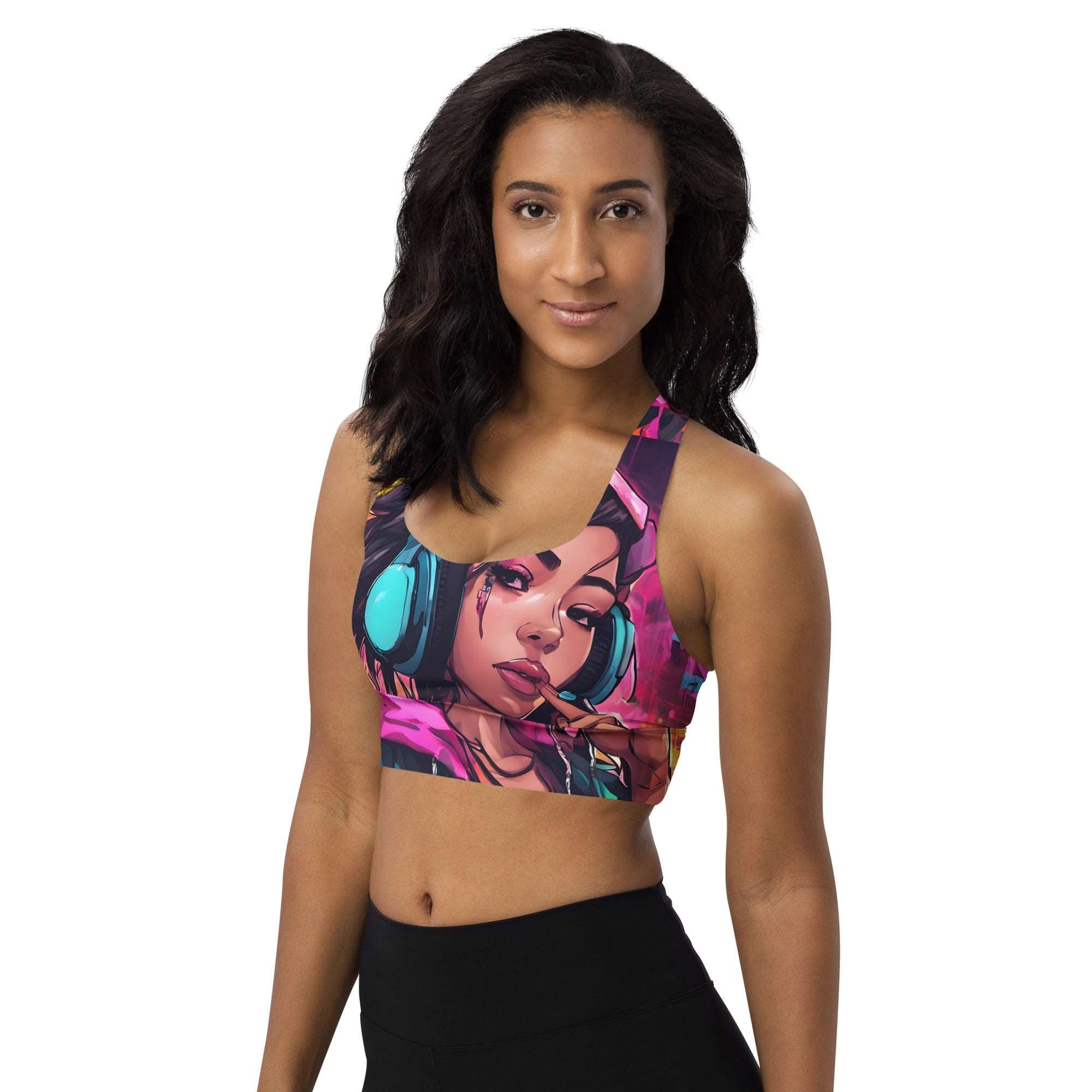 Hip Hop Neon Girl Pink Racerback