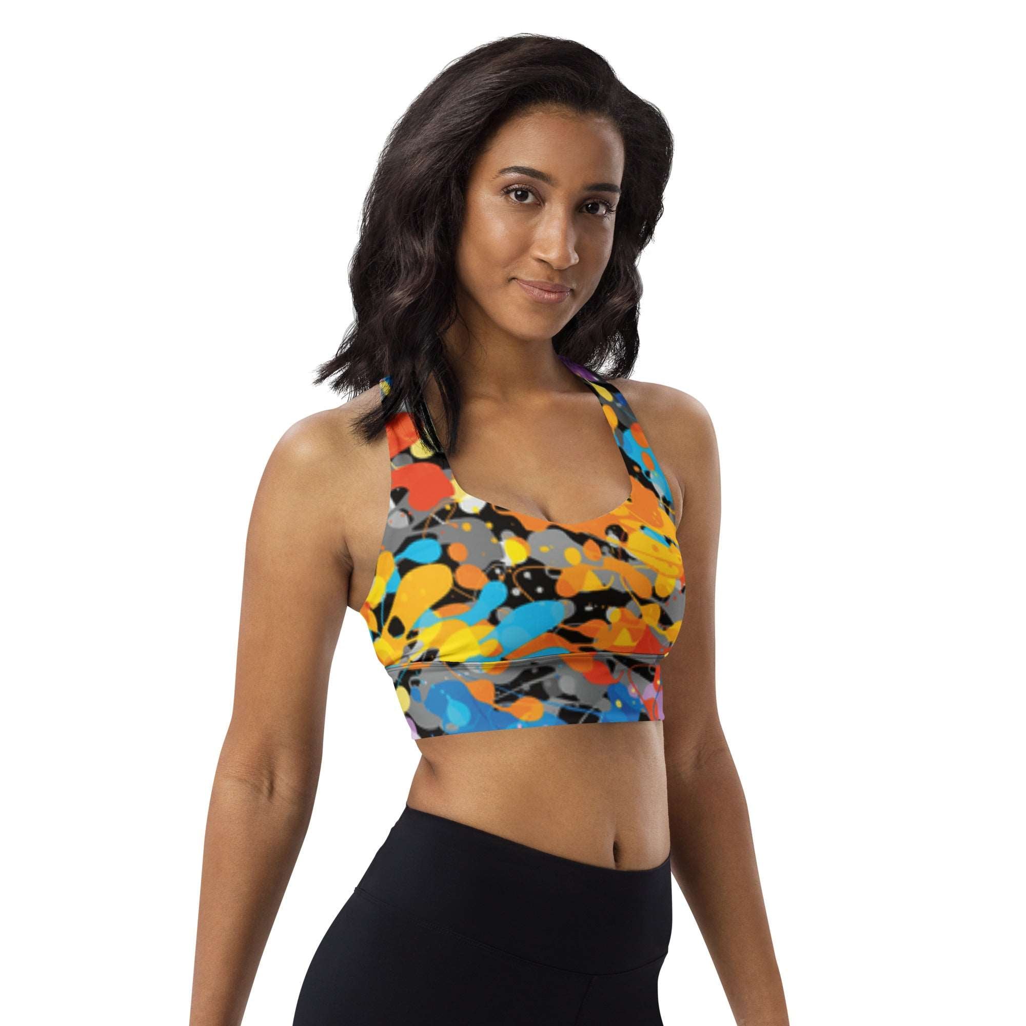 Paint Splash Racerback Sports Bra
