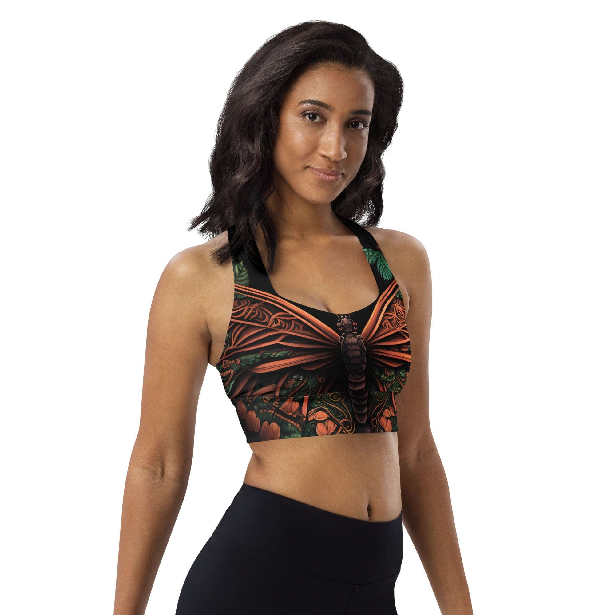 Butterfly Racerback Sports Bra
