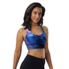 Purple Blue Cloud Racerback Sports Bra