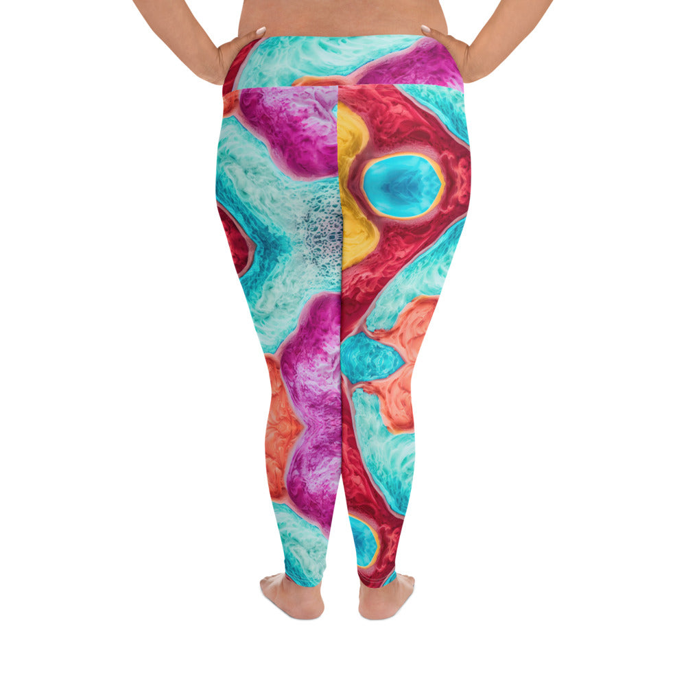 Watercolor Plus Size Leggings