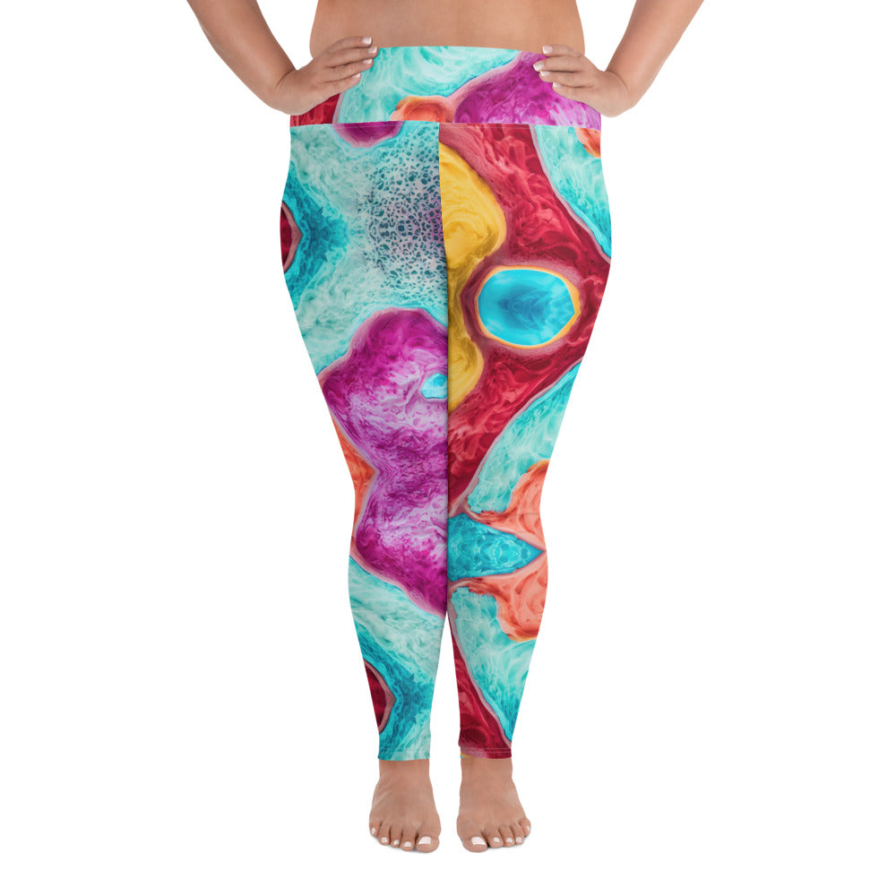 Watercolor Plus Size Leggings