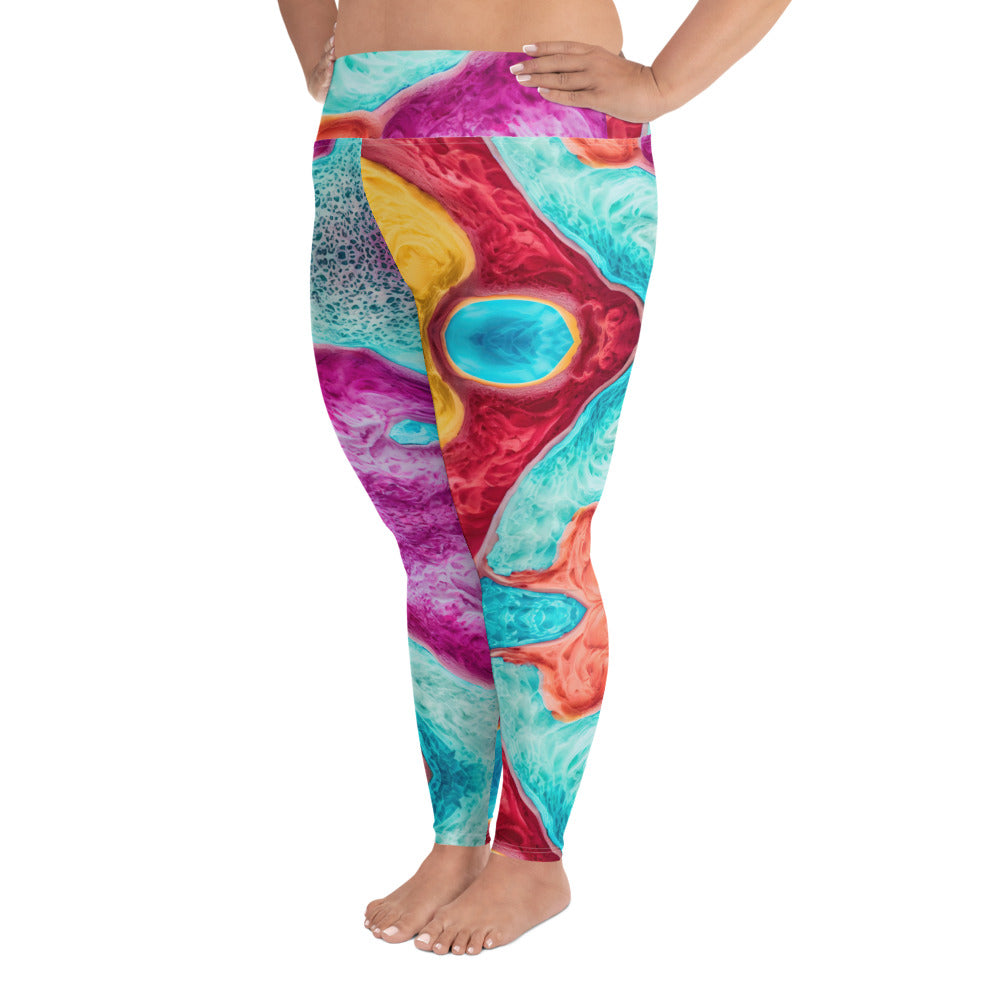 Watercolor Plus Size Leggings
