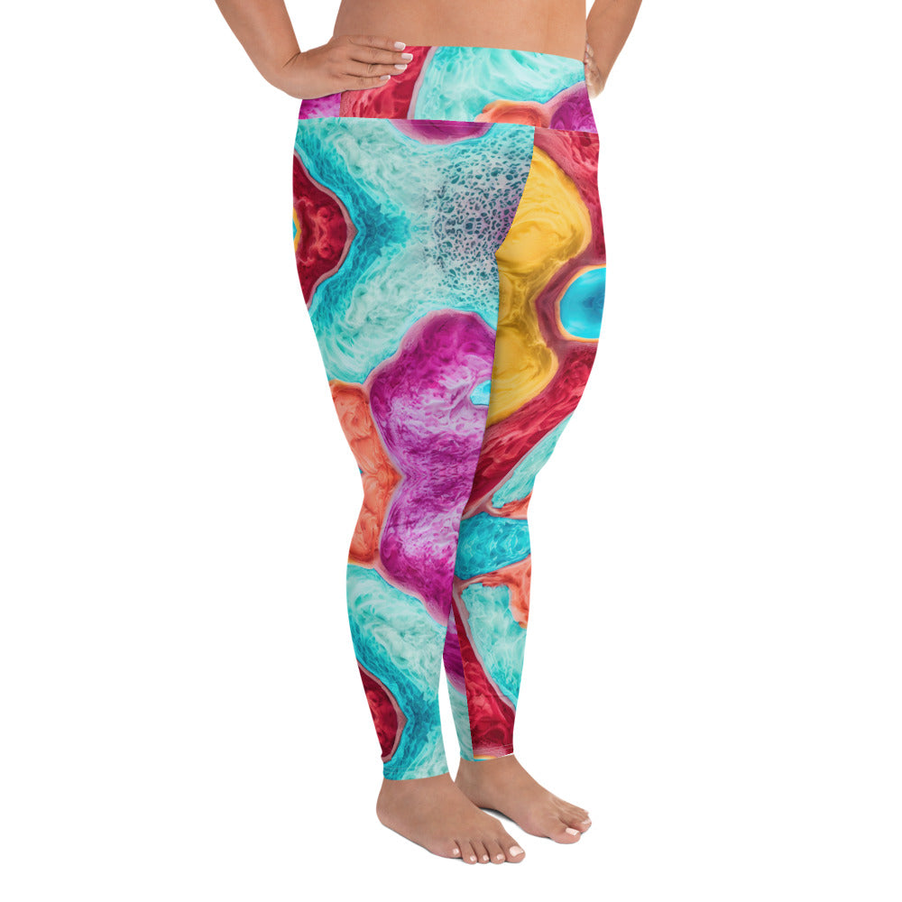 Watercolor Plus Size Leggings