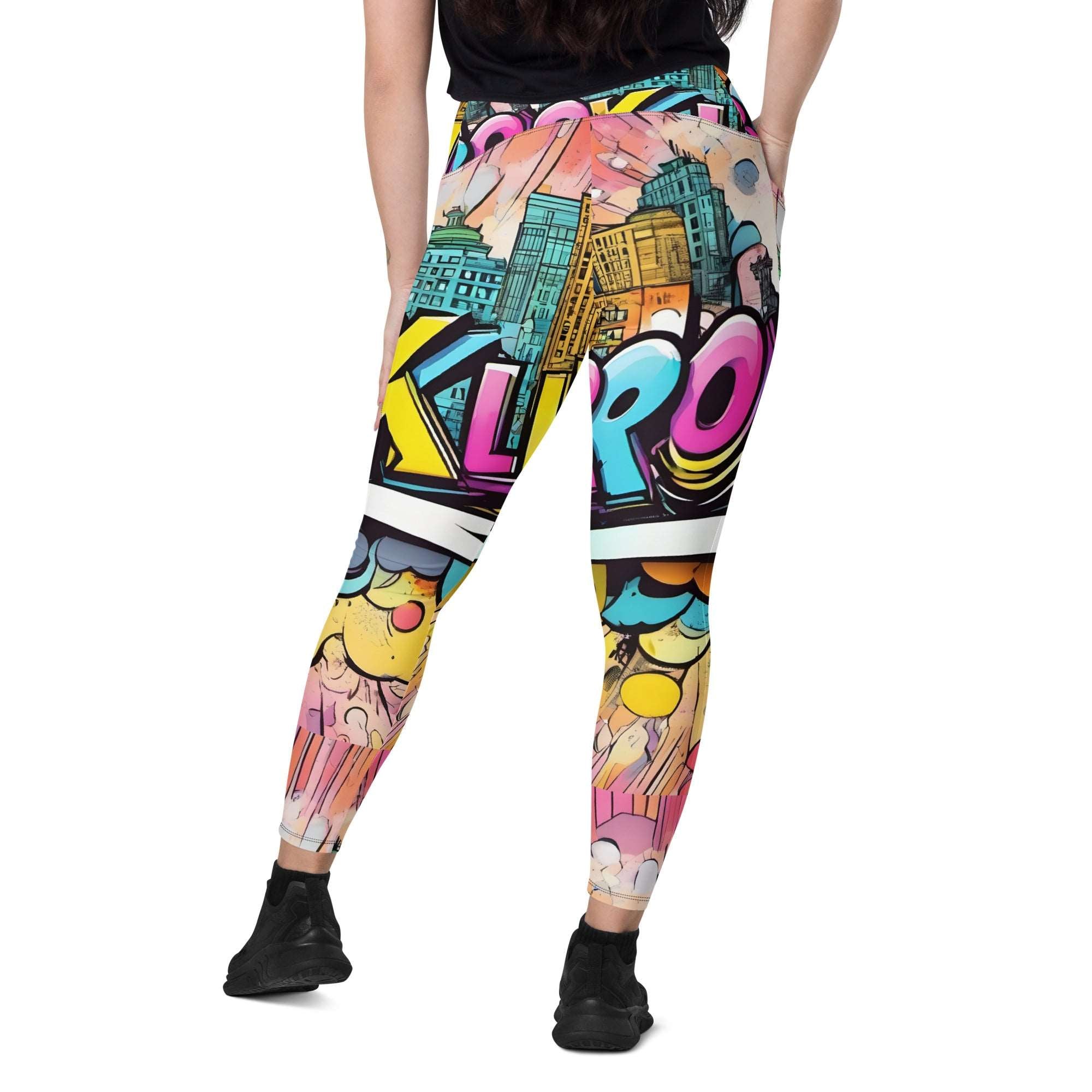 Brooklyn Grafitti Leggings with pockets