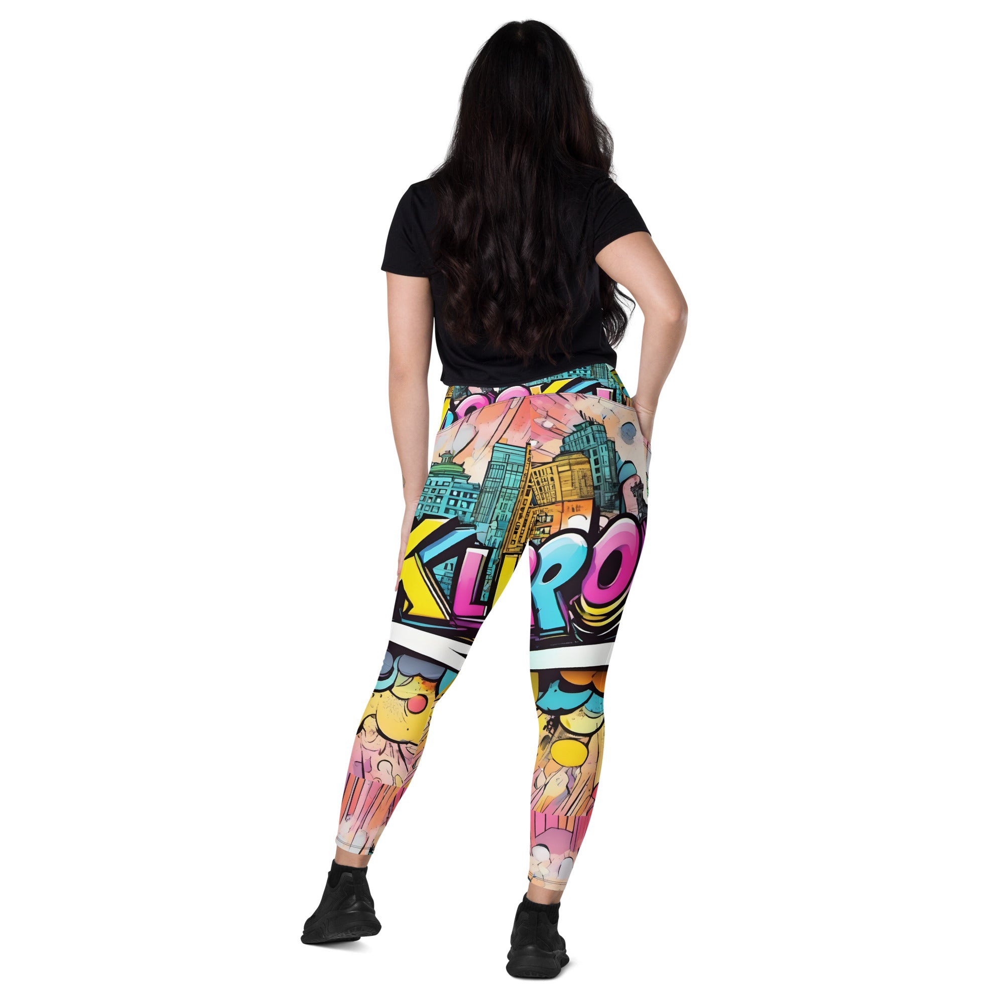 Brooklyn Grafitti Leggings with pockets